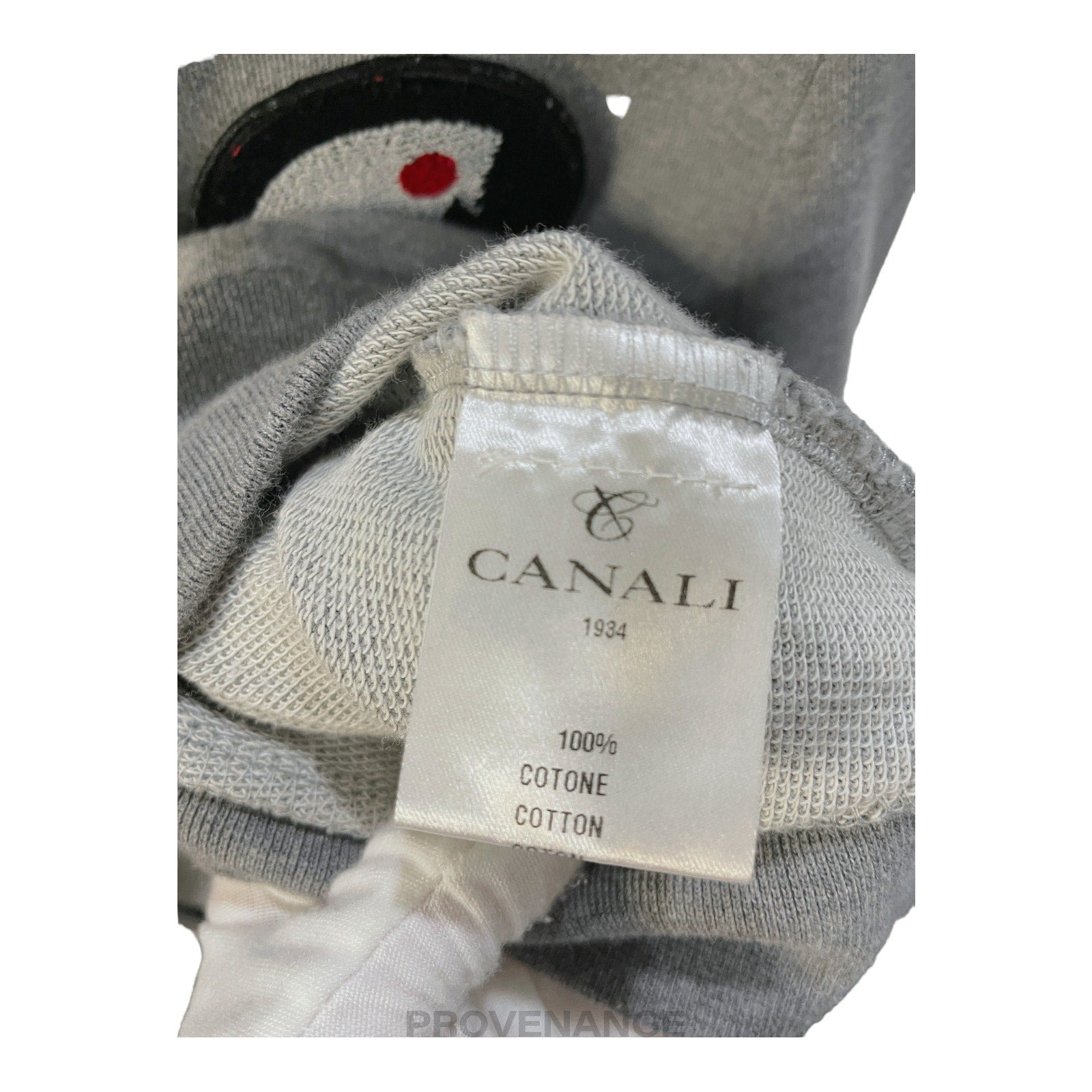 Canali Crewneck Patch Sweatshirt - Heather Grey - 3