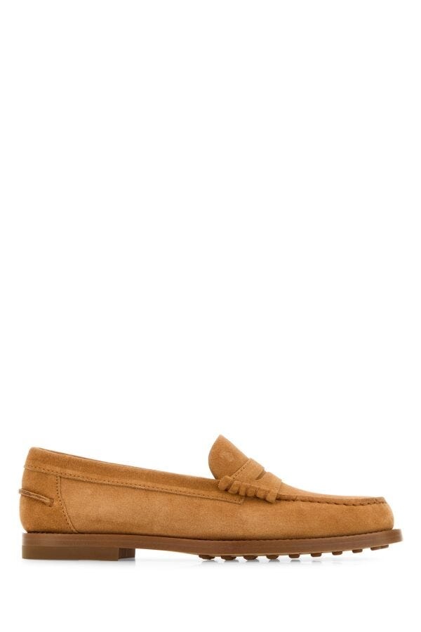 Tod's Women Camel Suede Loafers - 1