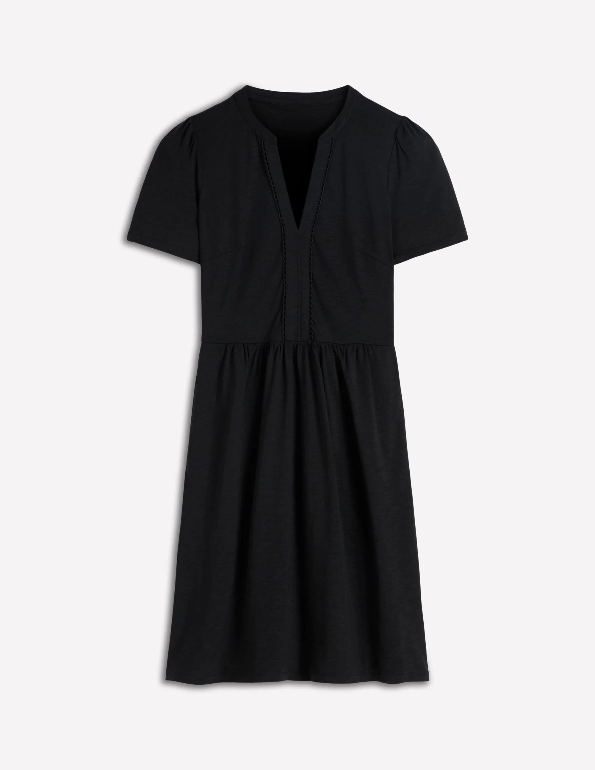 Naomi Short Jersey Dress-Black - 1