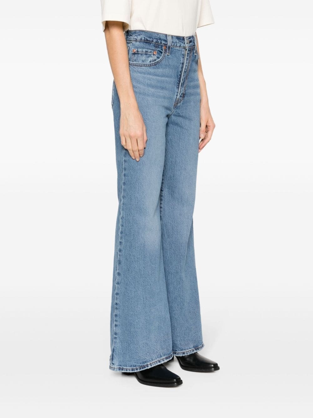 mid-rise flared jeans - 3