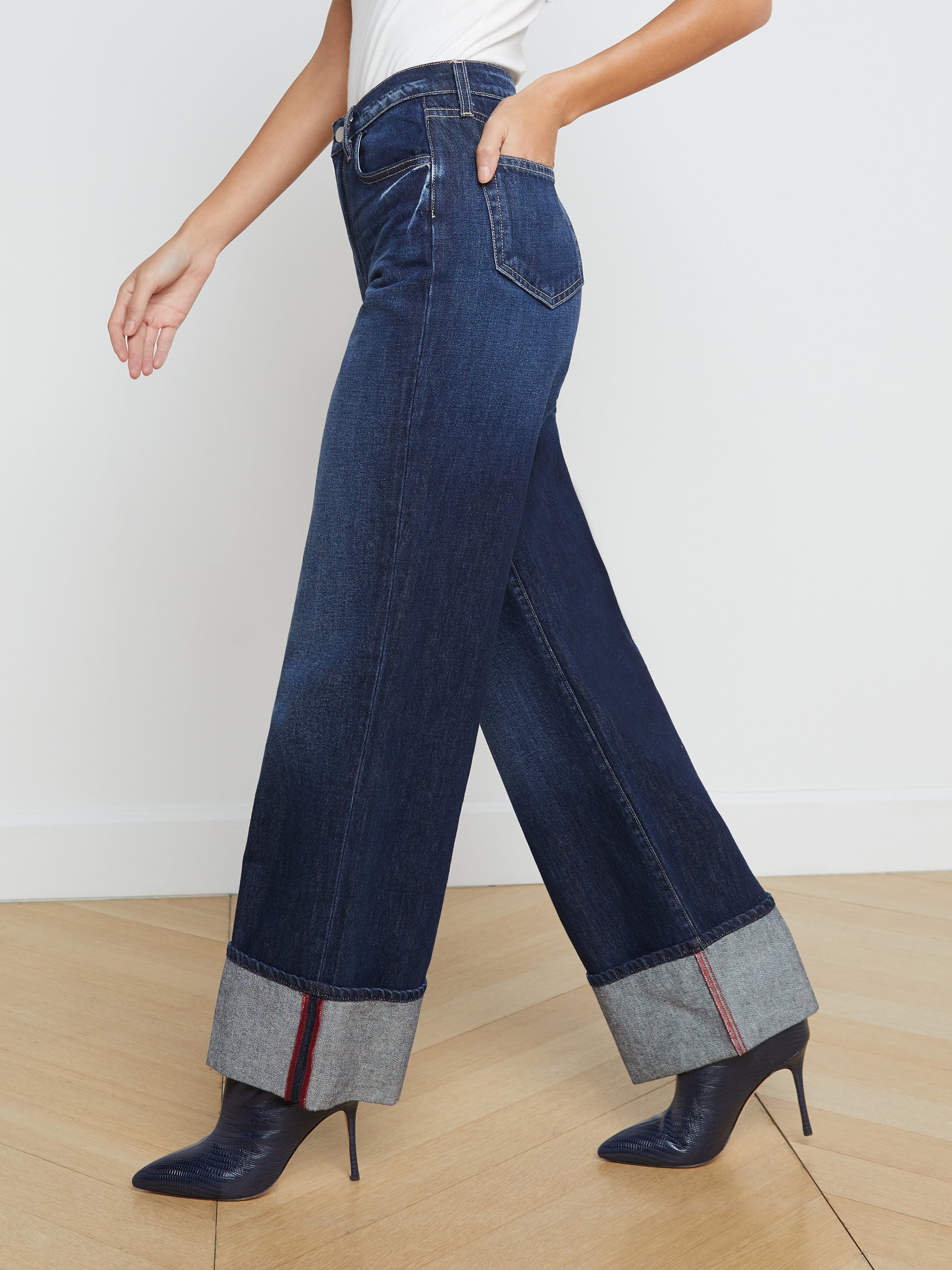 Miley Cuffed Wide-Leg Jean - 4