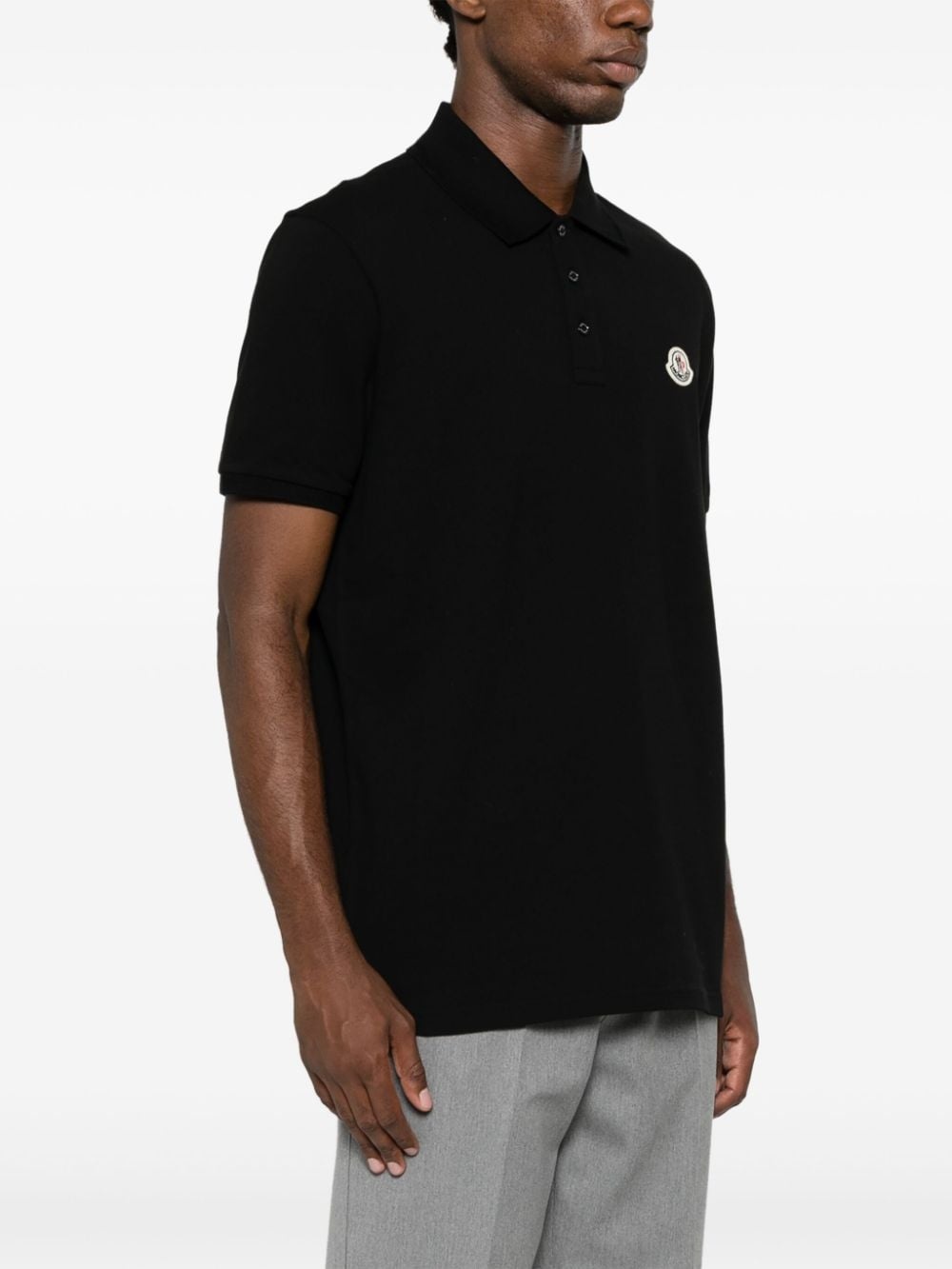 logo-appliqué piqué polo shirt - 3