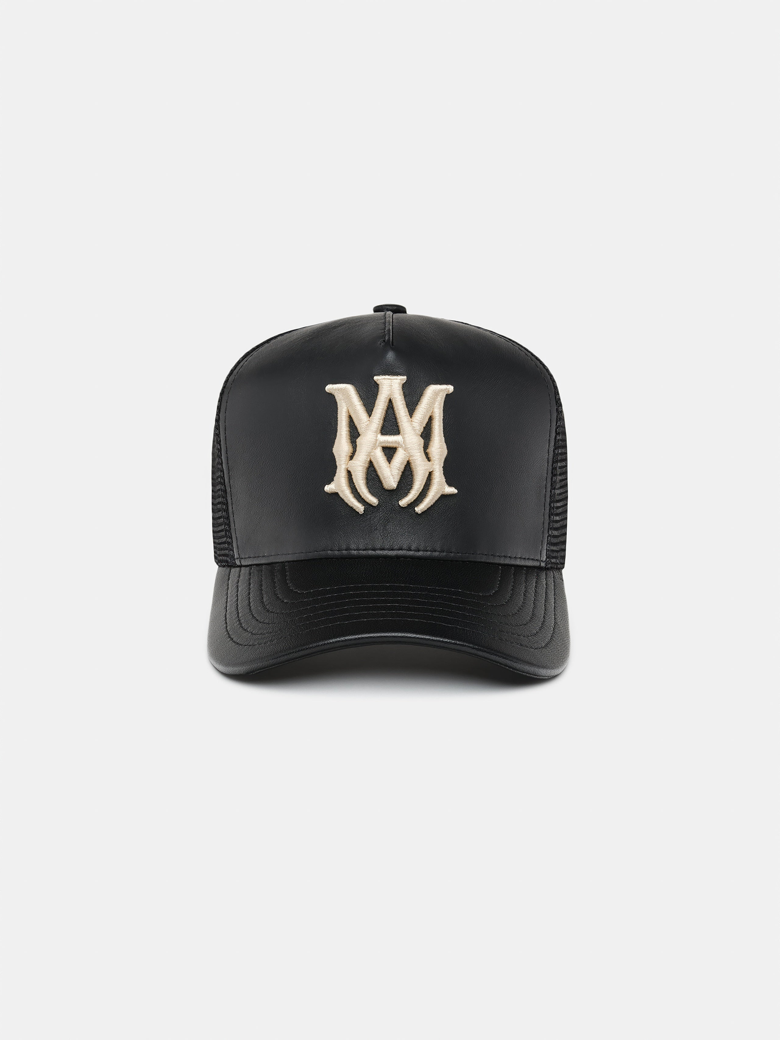 LEATHER MA TRUCKER HAT - 1