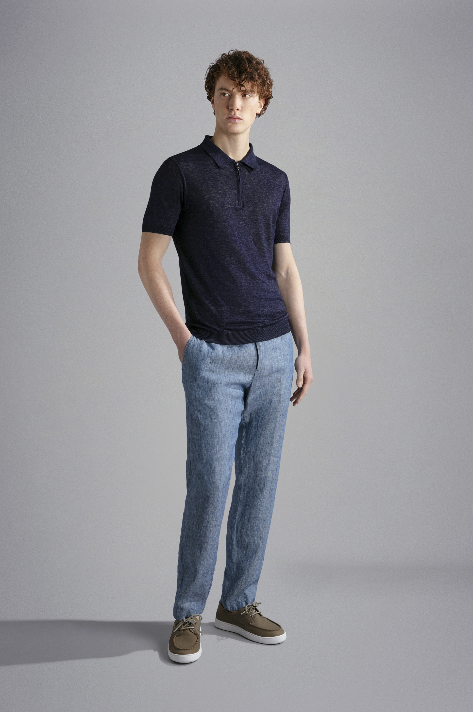 LINEN CHINO TROUSERS - 2