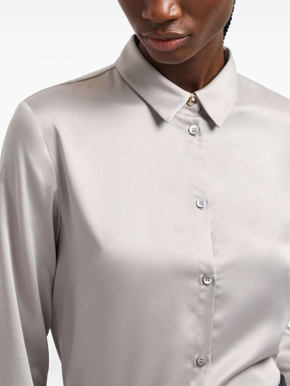 satin long-sleeve shirt - 4