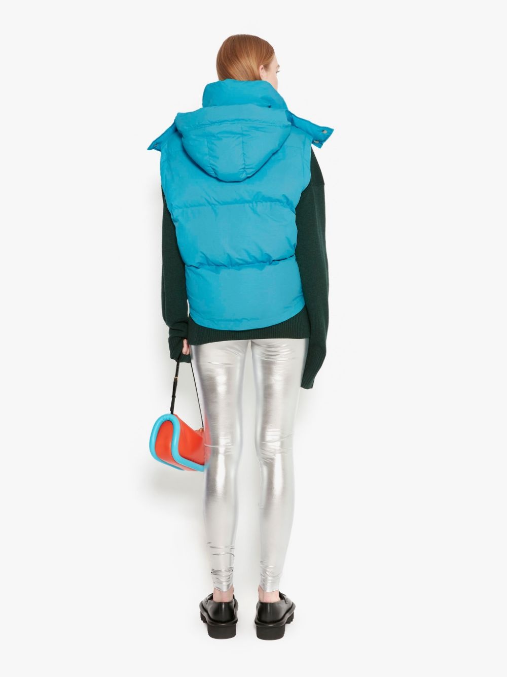 CONTRAST HOOD PUFFER GILET - 4