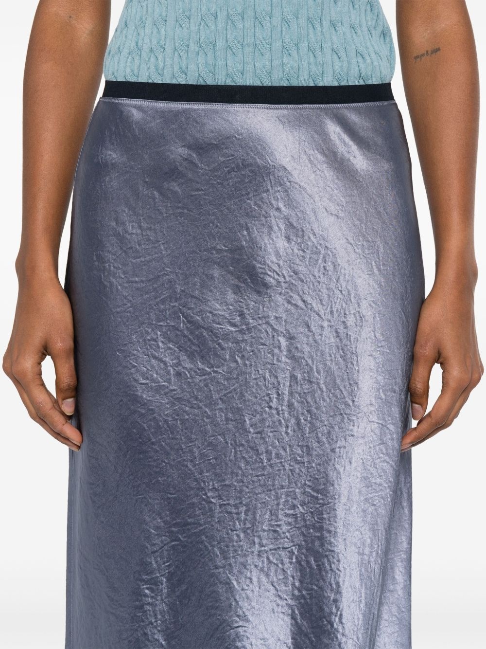 satin bias midi skirt - 5