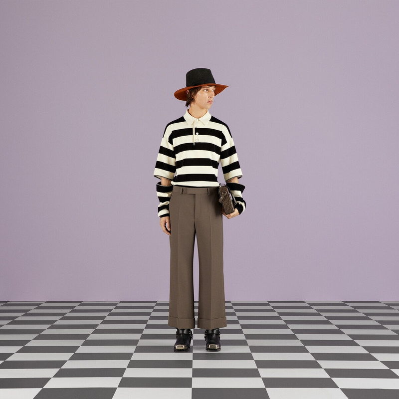 GUCCI Detachable sleeves knit polo outlook