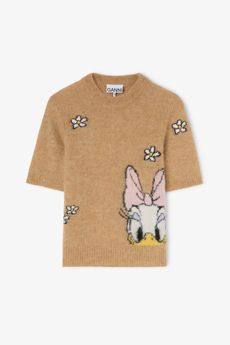 DAISY DUCK BEIGE SHORT SLEEVE SWEATER 1