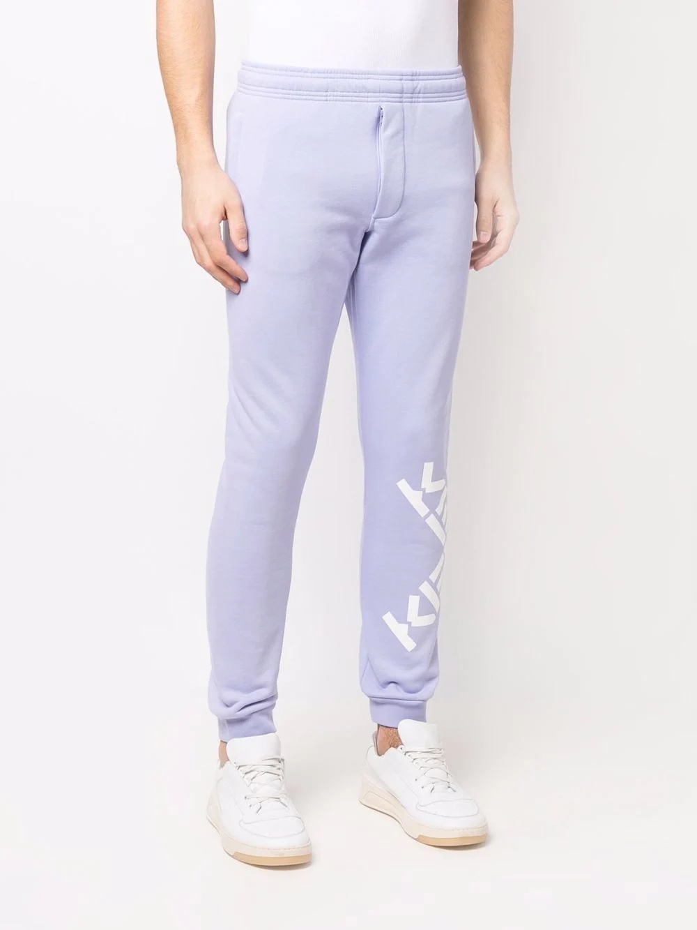 logo-print cotton-blend track pants - 3