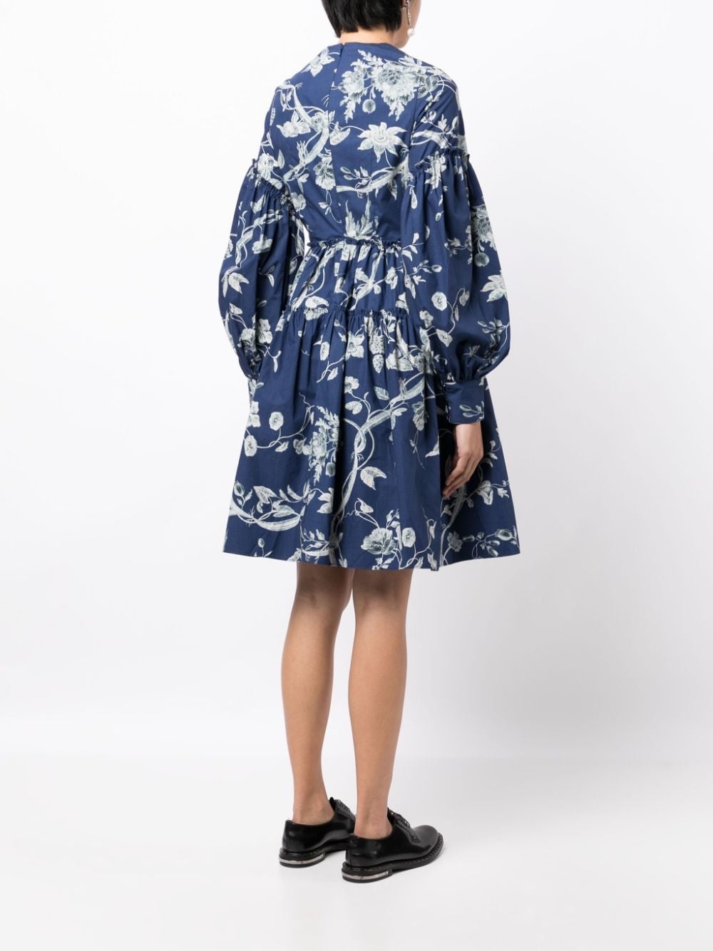 floral-print tiered dress - 4