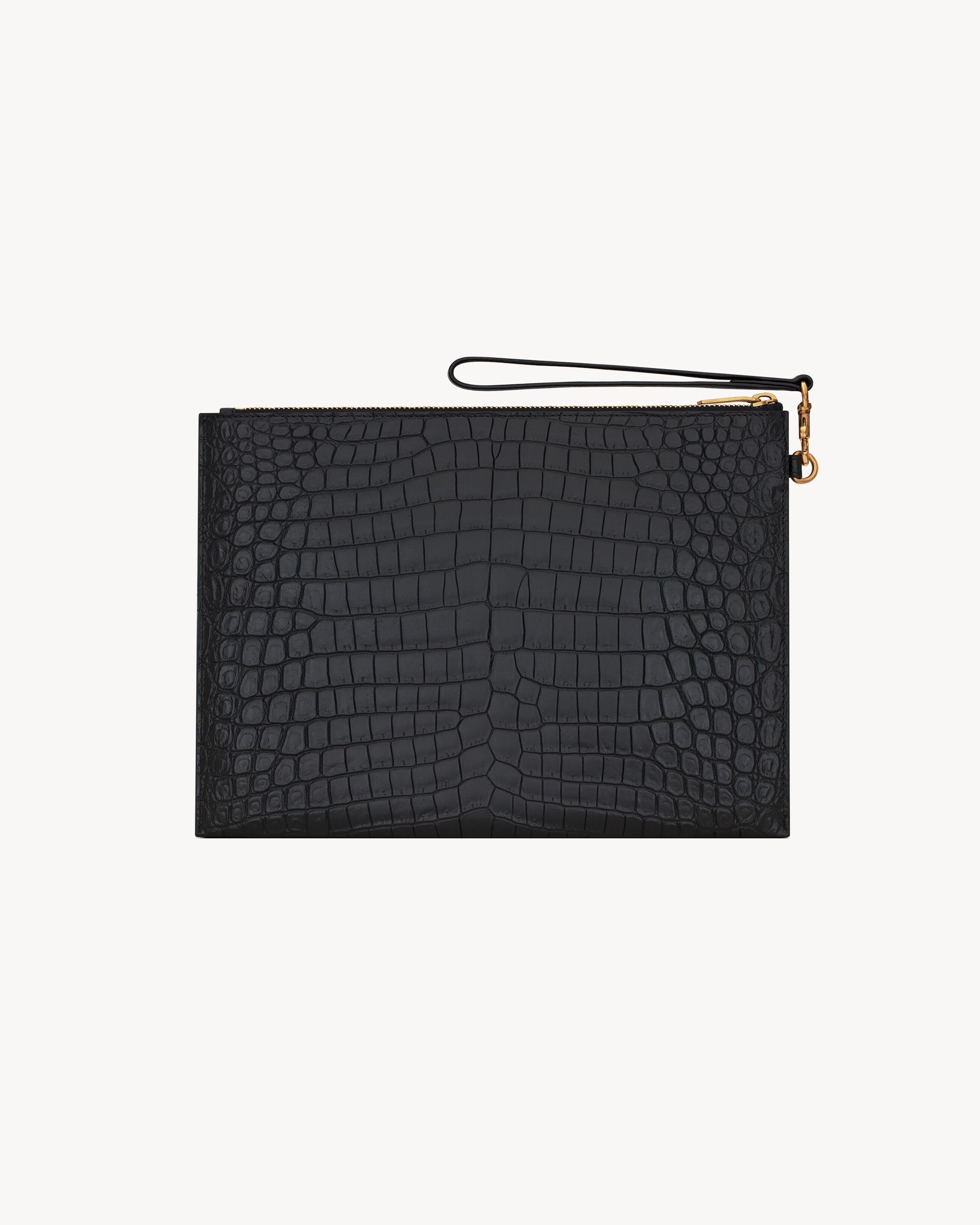 TINY CASSANDRE ZIP TABLET HOLDER IN CROCODILE-EMBOSSED LEATHER - 2