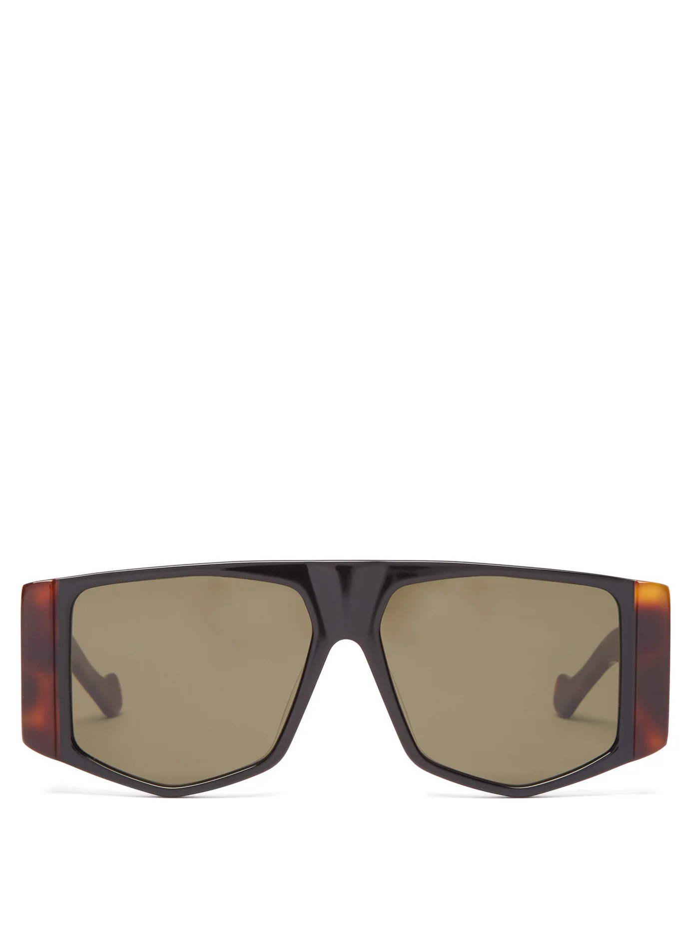 Flat-top acetate sunglasses - 1