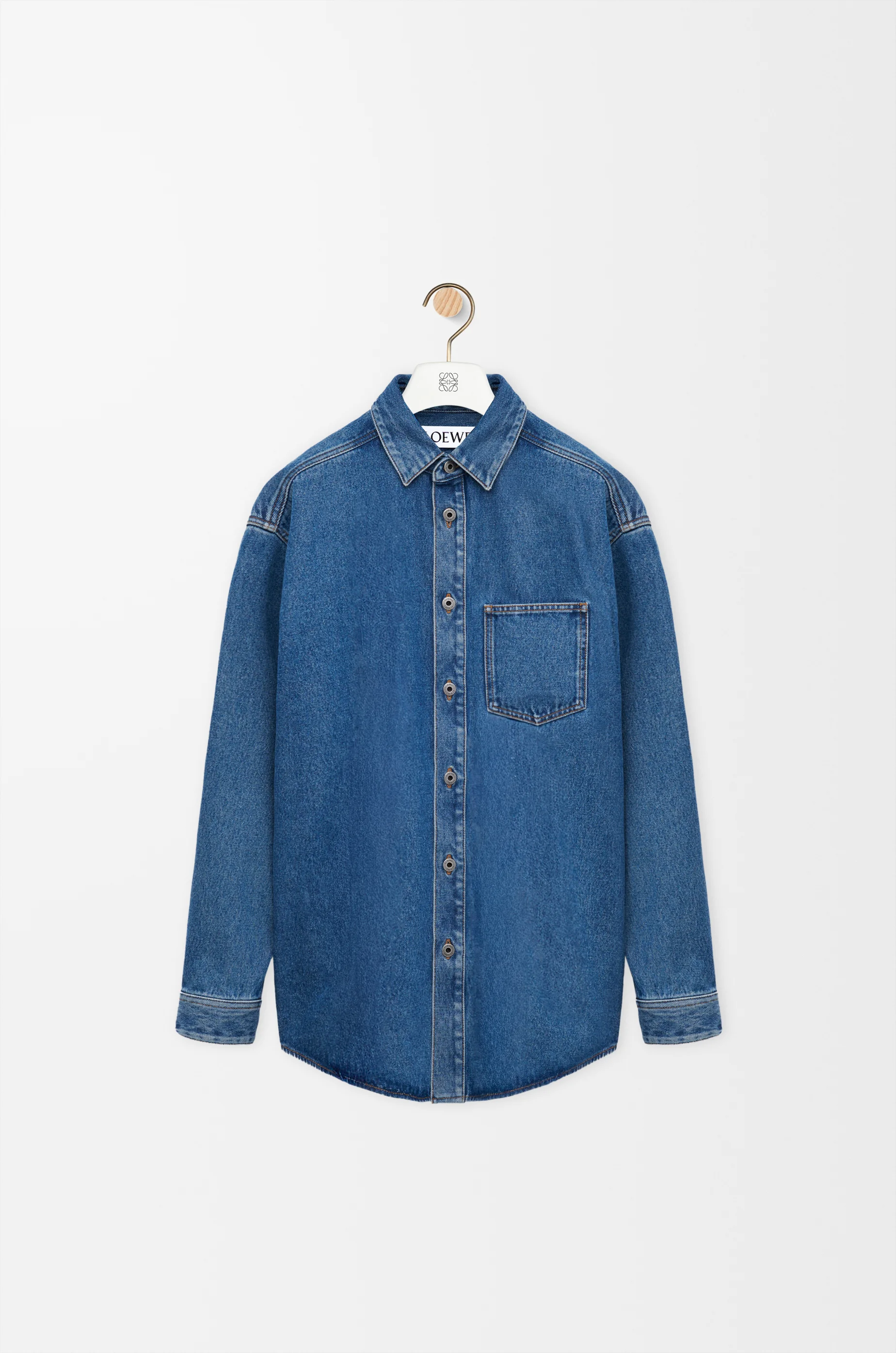 Anagram overshirt in denim - 1
