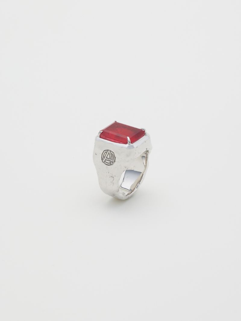 SMALL SQUARE CUT STONE RING - 2