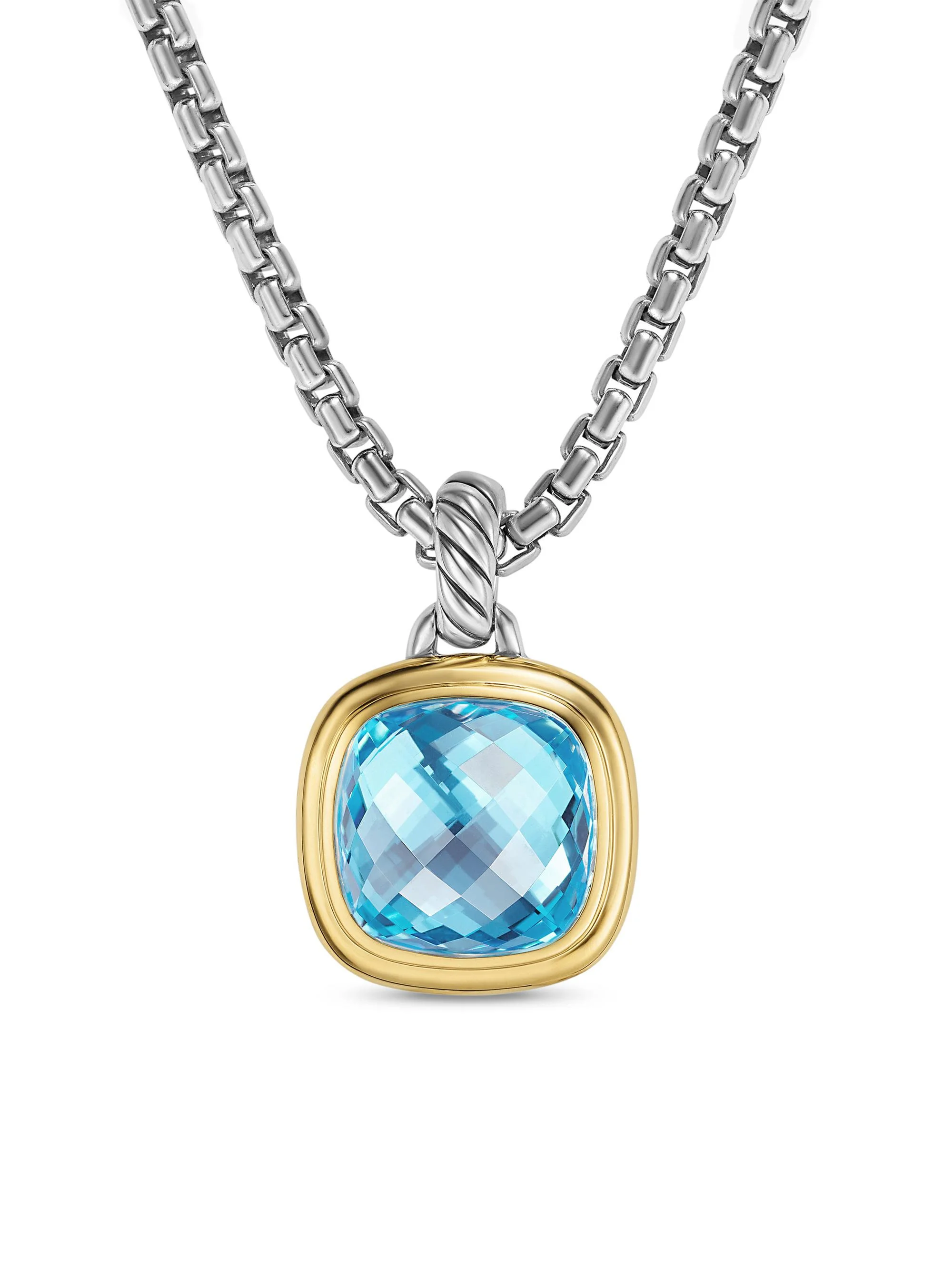 Women's Albion Pendant in Sterling Silver - Blue Topaz - 1