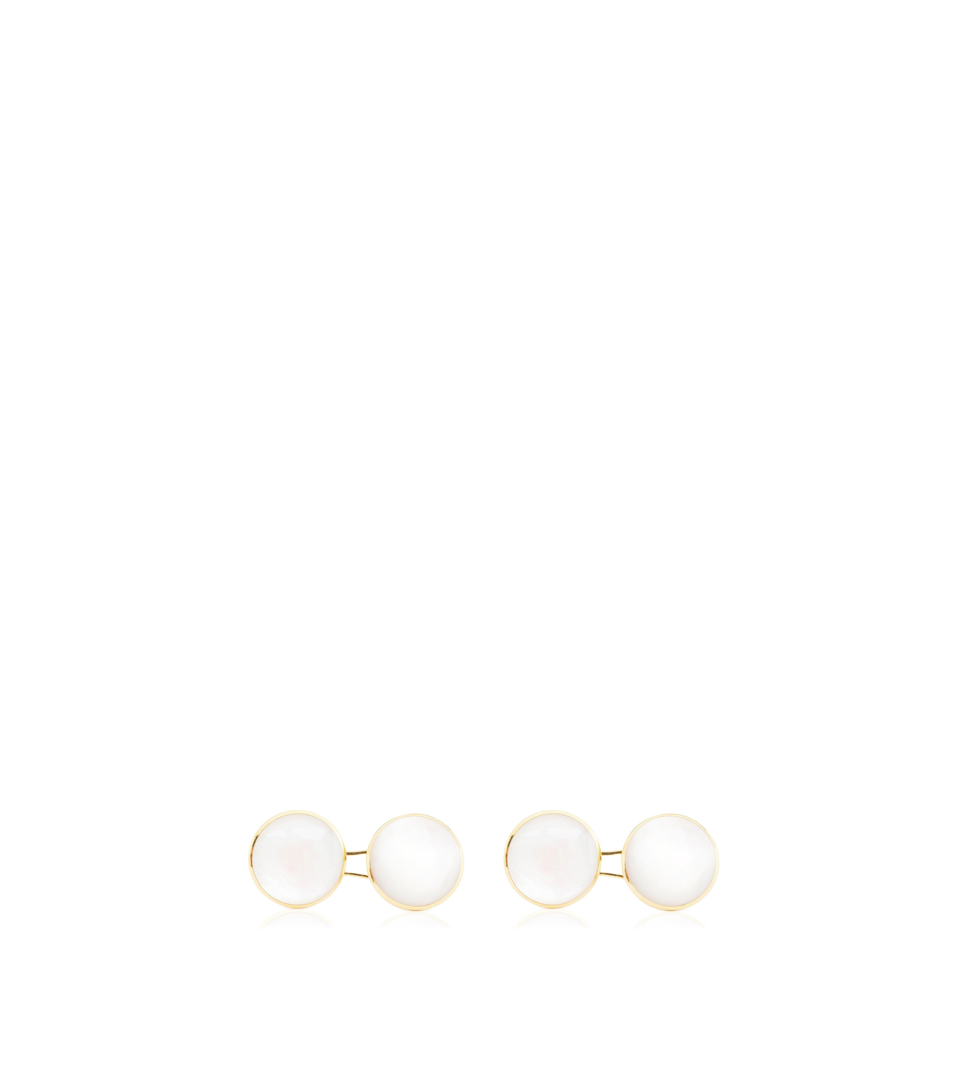 MOTHER OF PEARL ROUND CUFFLINKS - 2
