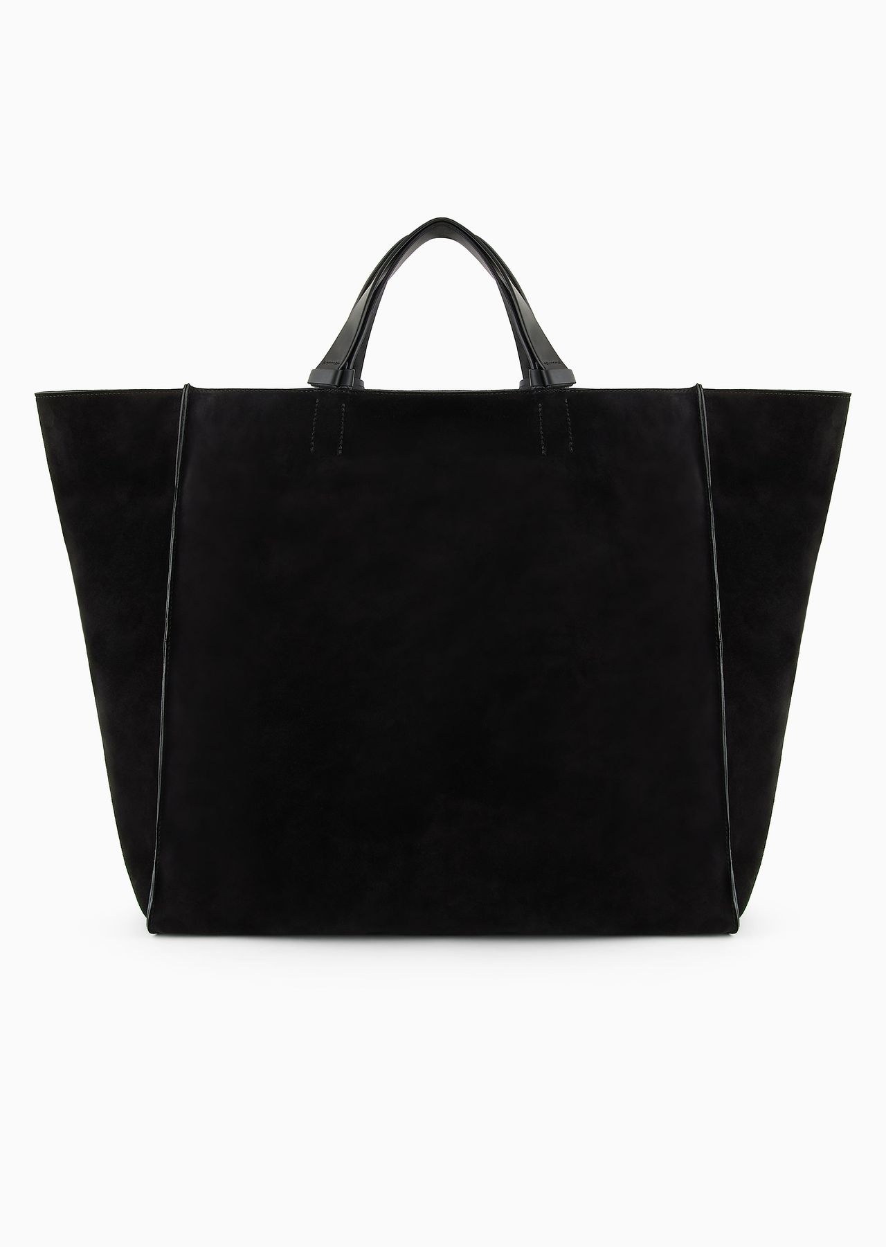 Suede and leather shopper bag - 3