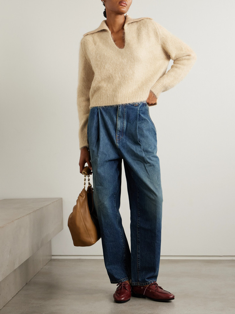 Loulou de Saison Ambrose Brushed Alpaca-blend Sweater outlook