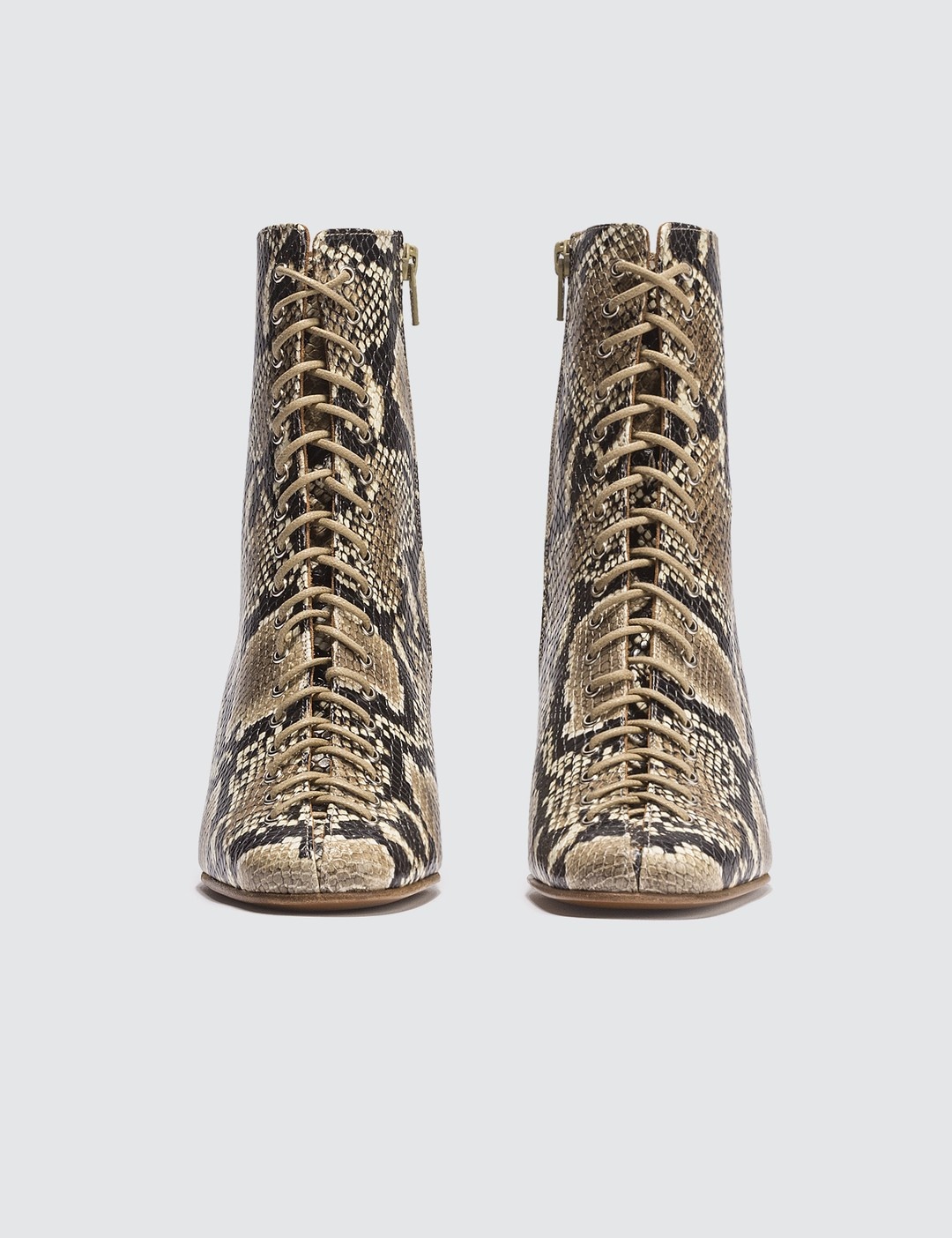 BECCA SNAKE PRINT LEATHER BOOTS - 3