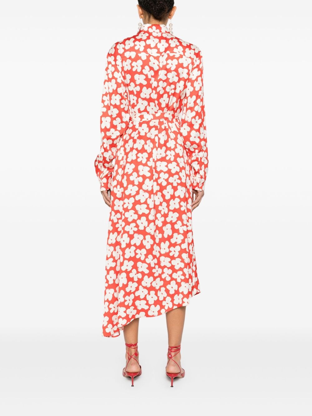 floral-print midi dress - 4