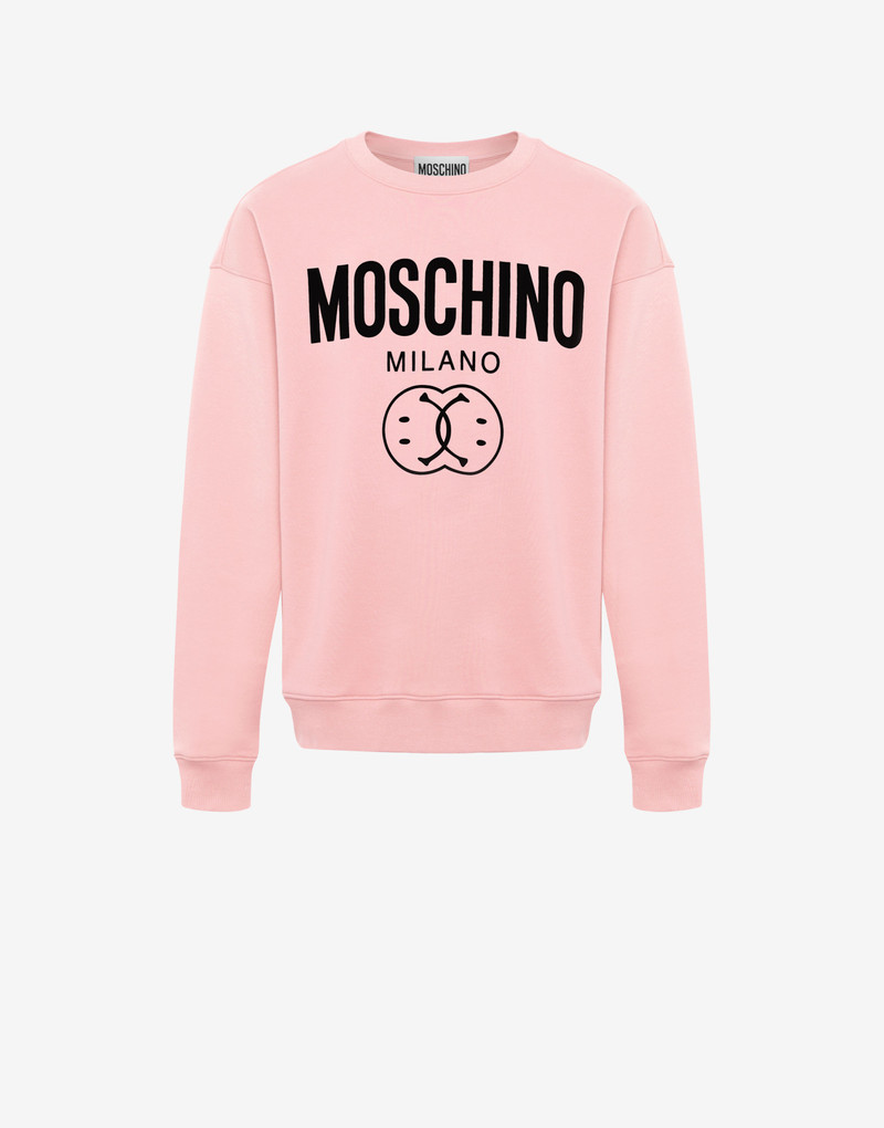 DOUBLE SMILEY® LOGO ORGANIC COTTON SWEATSHIRT 1