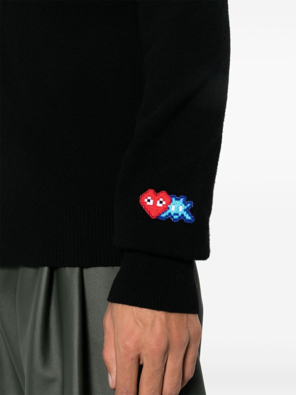 x the Artist Invader wool cardigan - 5