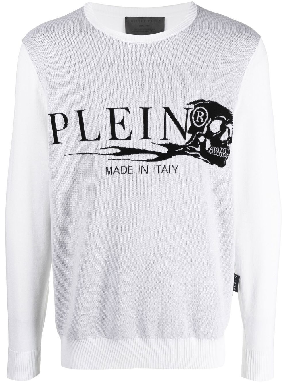 logo-print crew neck sweatshirt - 1