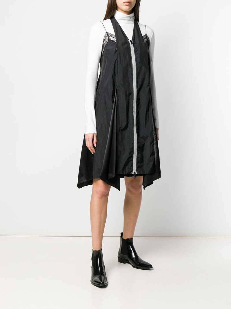 zip front halter slip dress 3