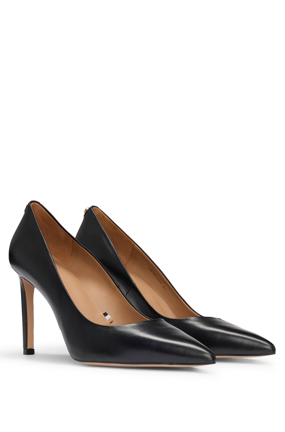 HIGH-HEELED PUMPS IN LEATHER WITH POINTED TOE - 2