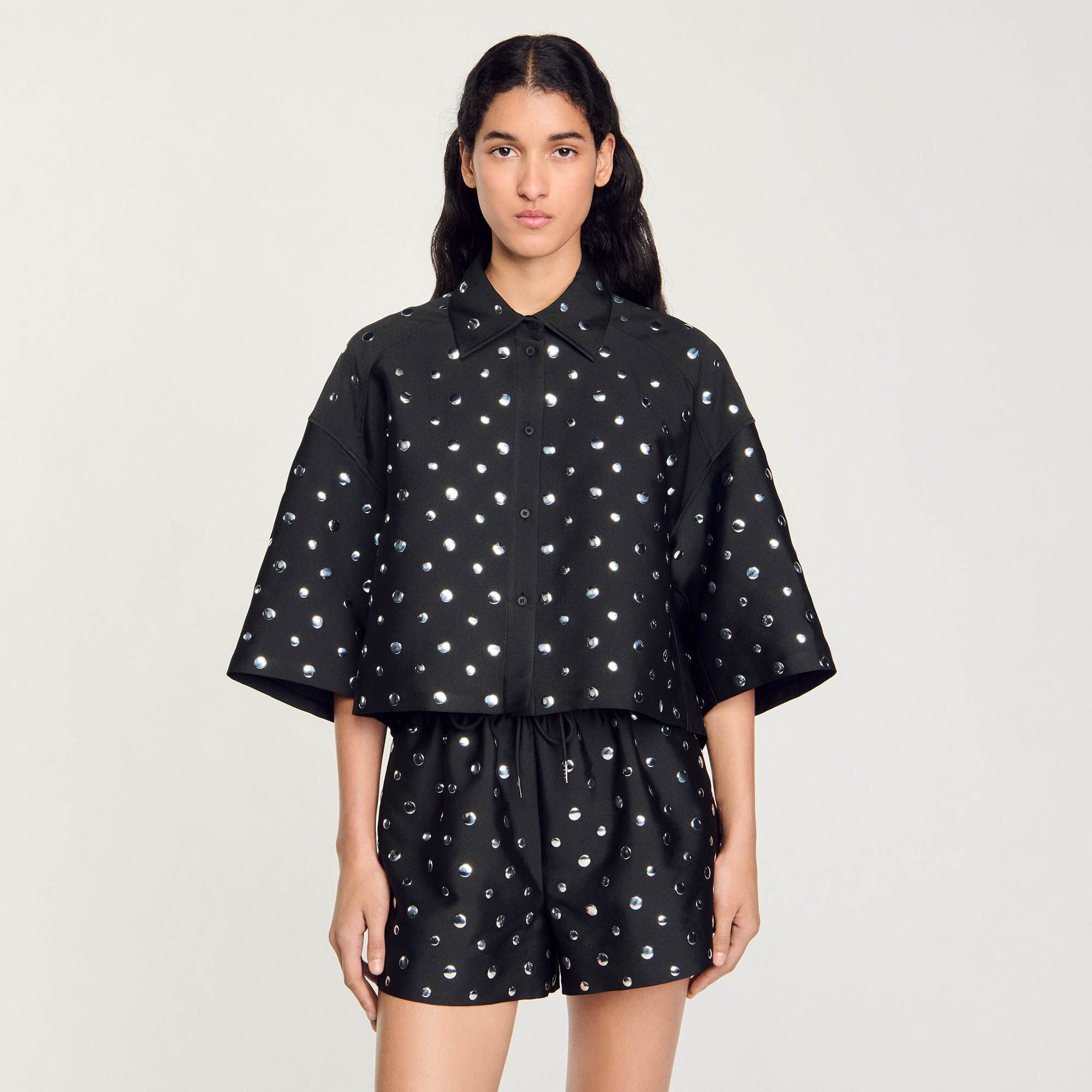 STUD-EMBELLISHED SHIRT - 5