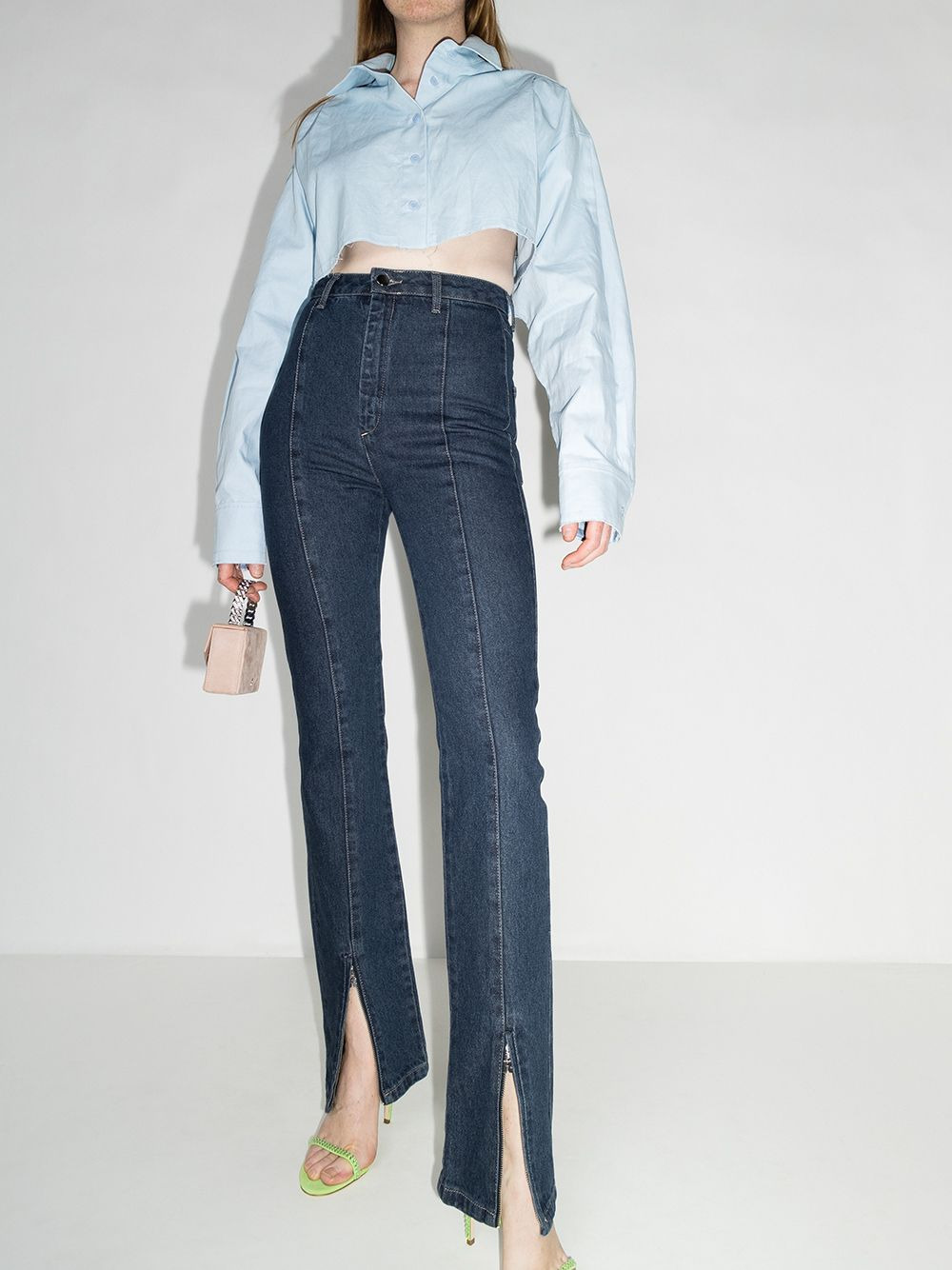 Jada zip-ankle flared jeans - 5