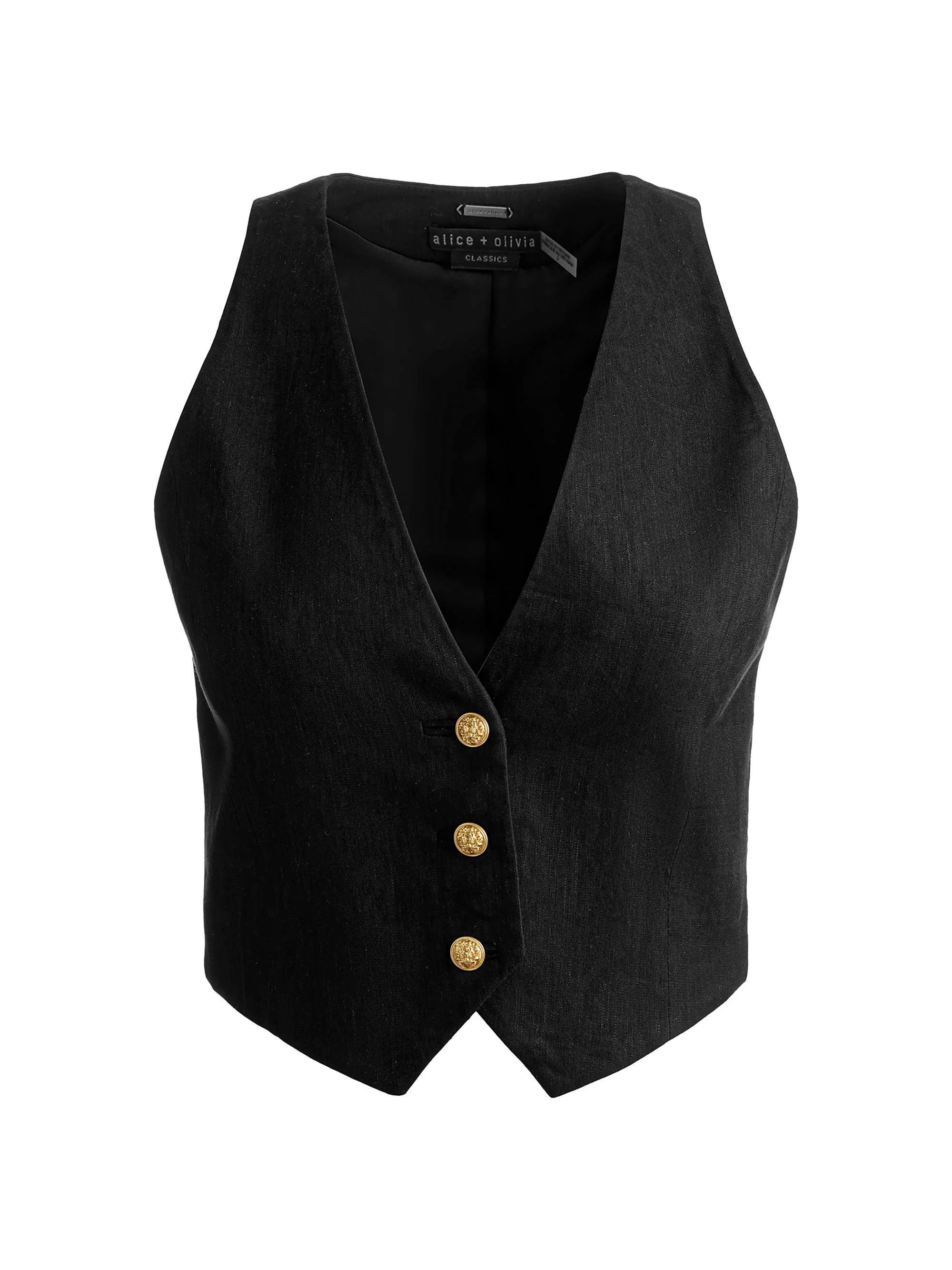 Women's Donna Crop Vest - Black - 1