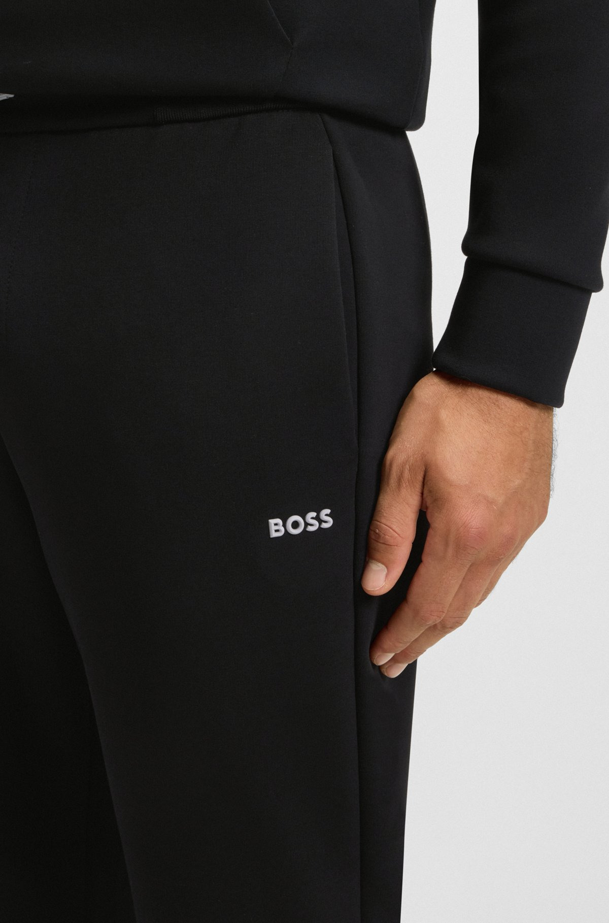 COTTON TRACKSUIT BOTTOMS WITH STRIPED TRIMS - 3