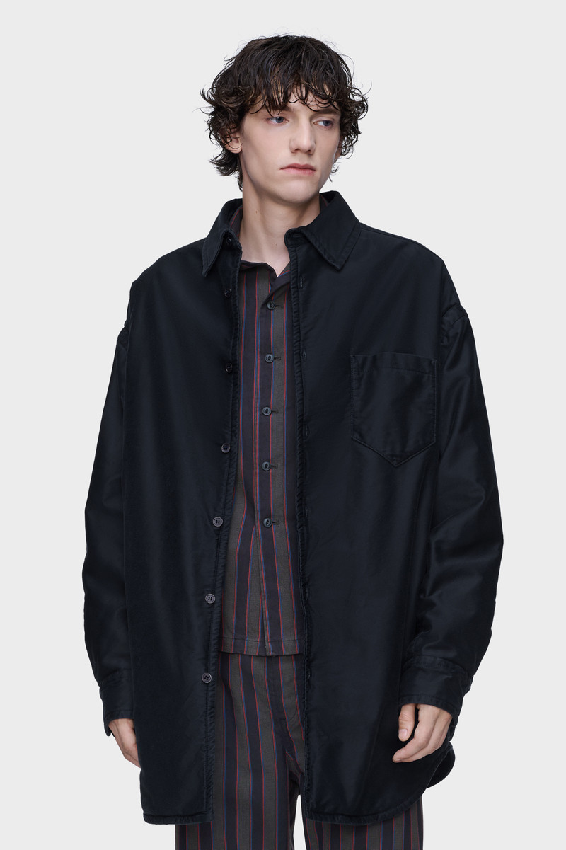 Maison Margiela Padded cotton satin shirt outlook