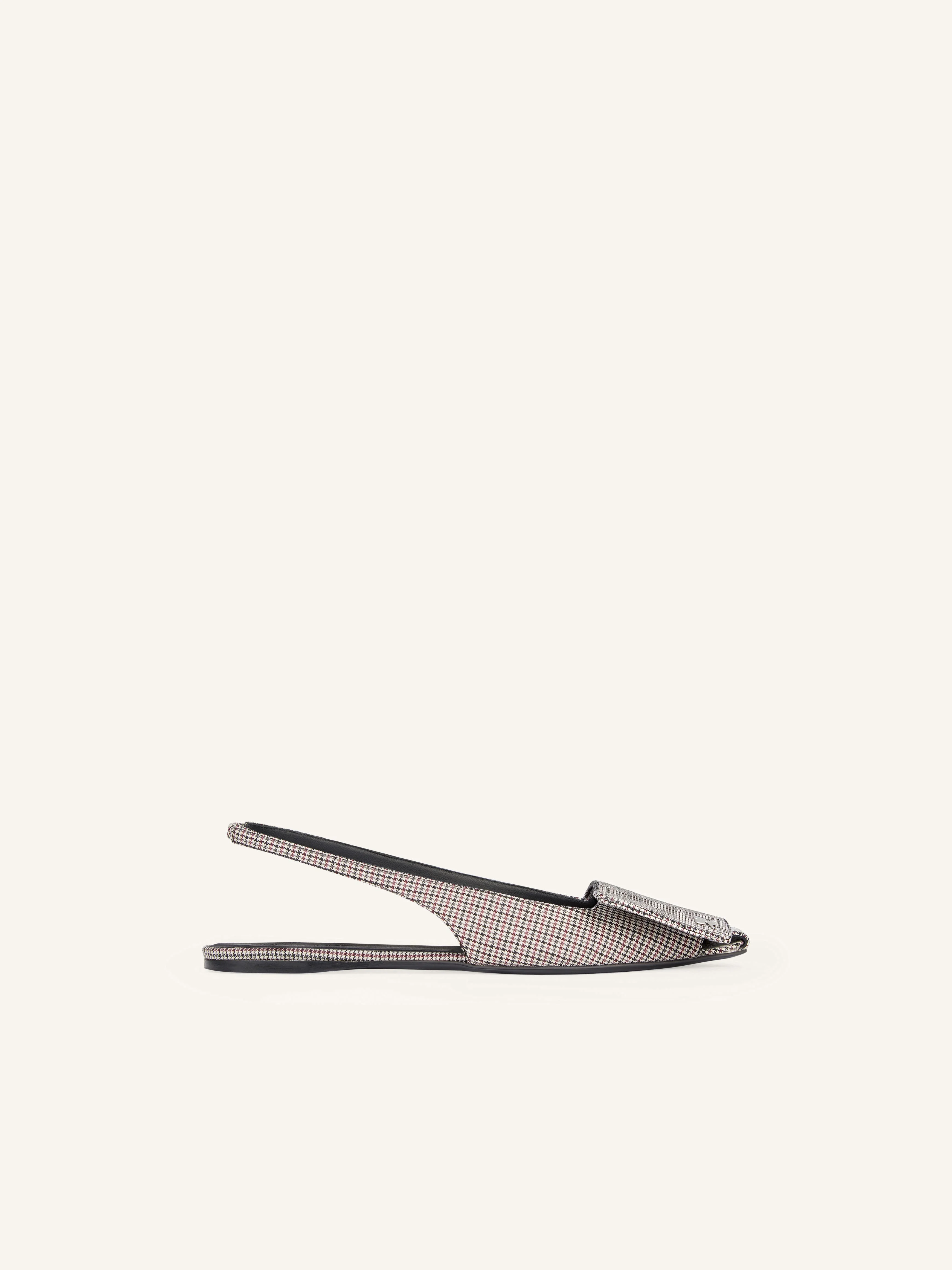 FOLD HOUNDSTOOTH SLINGBACK BALLERINAS - 1
