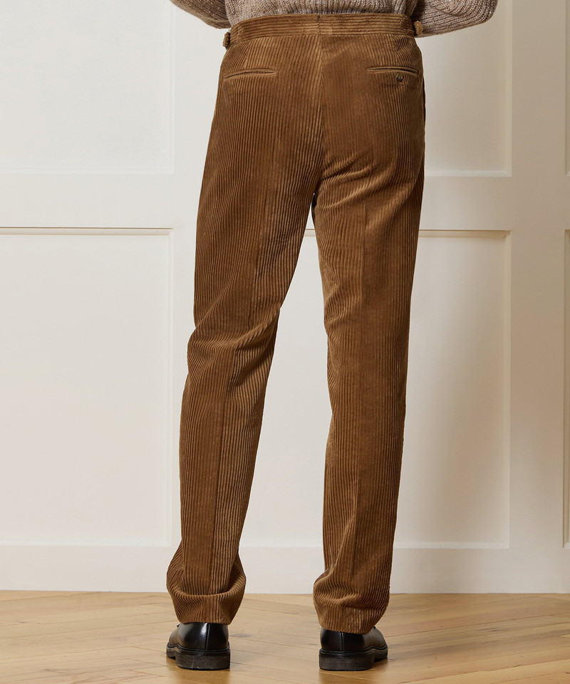 Italian Wide Wale Corduroy Side Tab Trouser 4