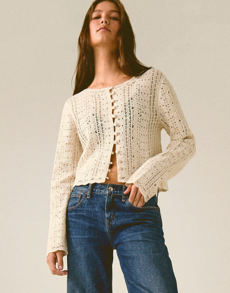 Open-Knit Lace Cardigan 7