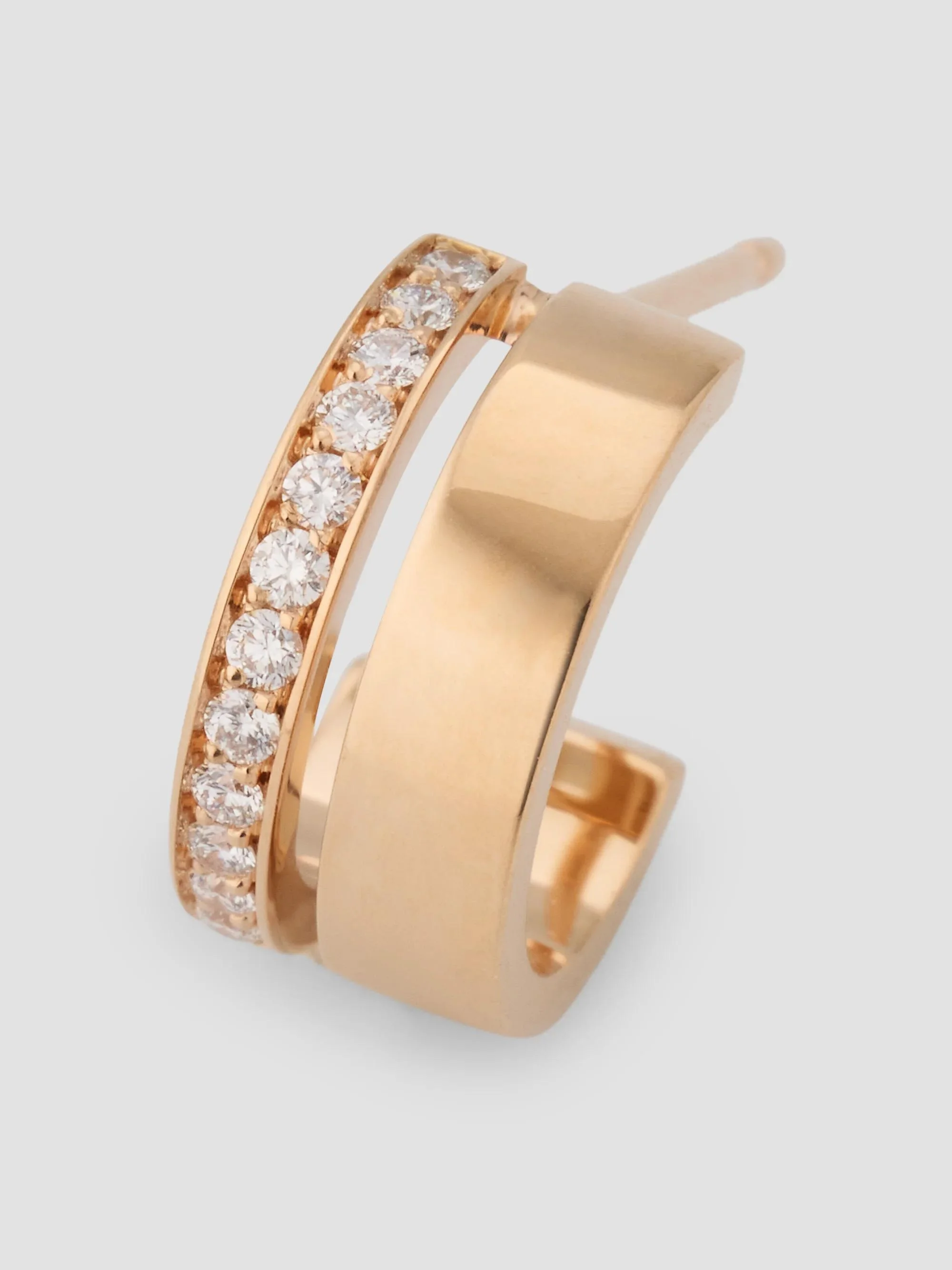 Women's Berbere 18K Rose Gold & 0.10 TCW Diamond Hoop Earrings - Pink Gold - 1