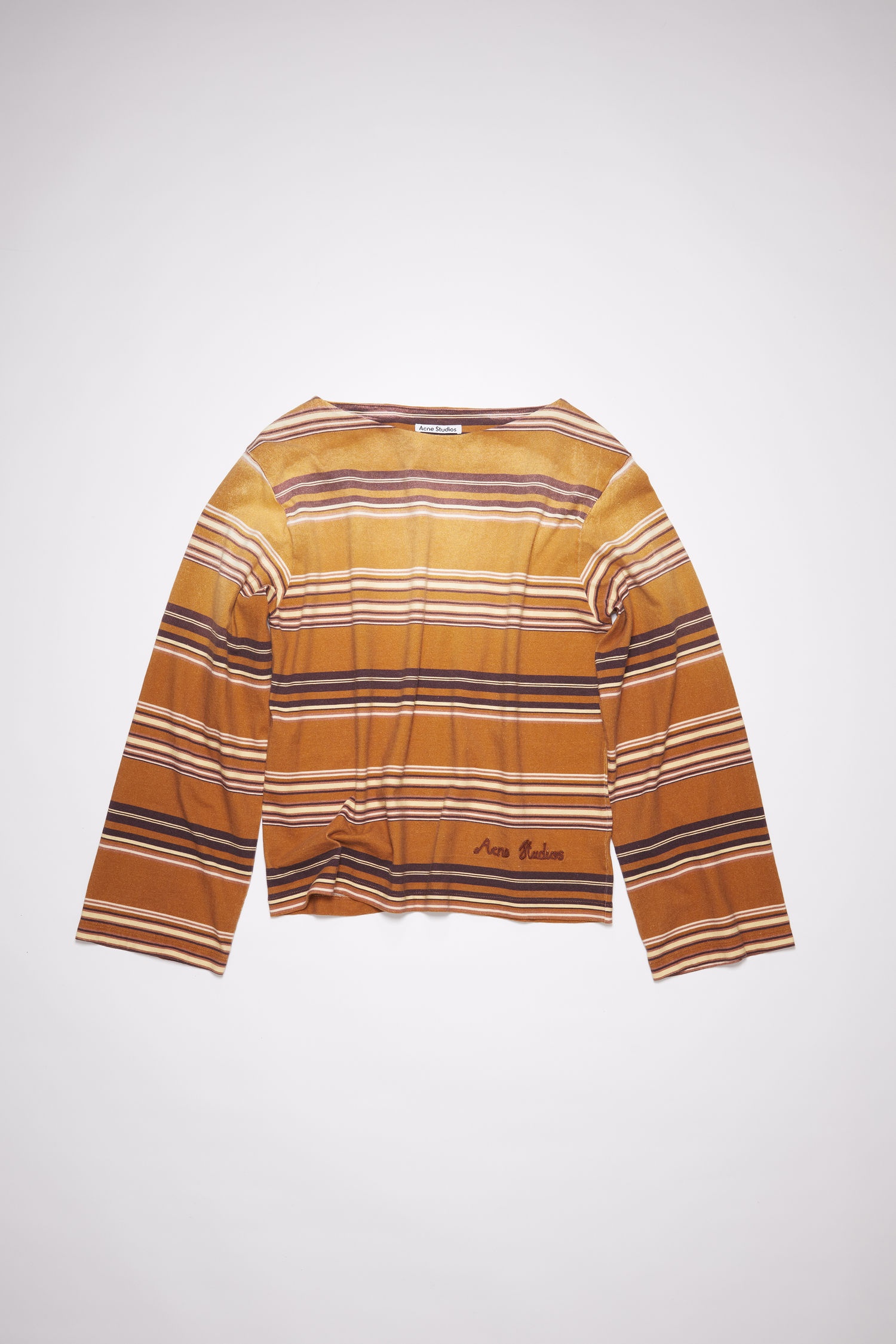 Striped t-shirt - Rust orange - 1