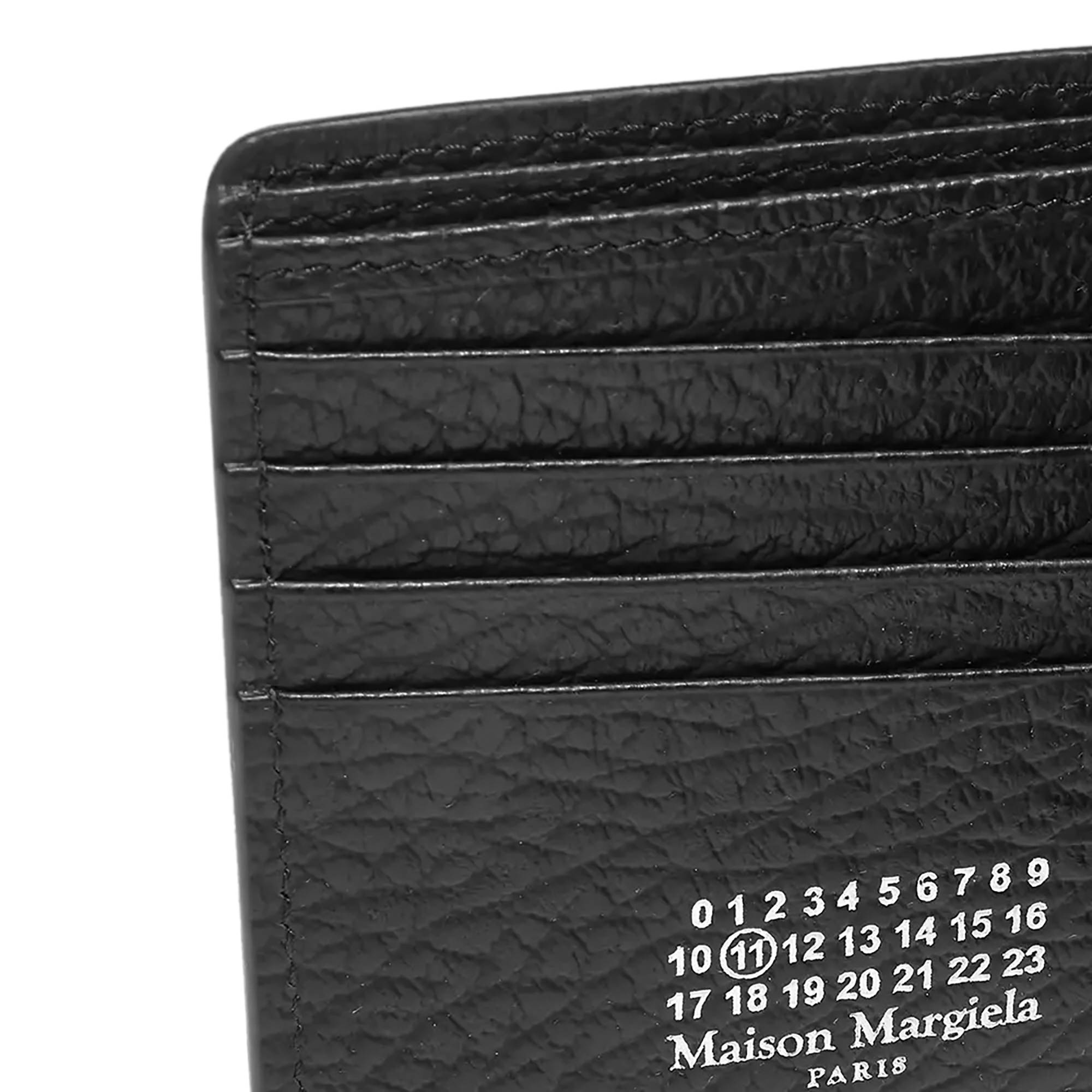 Maison Margiela Embossed Grain Bifold 'Black' - 3