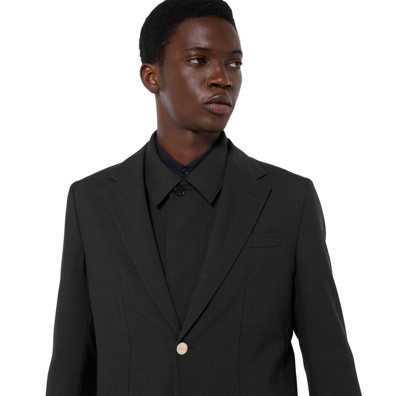 Single-breasted selvedge wool jacket 3