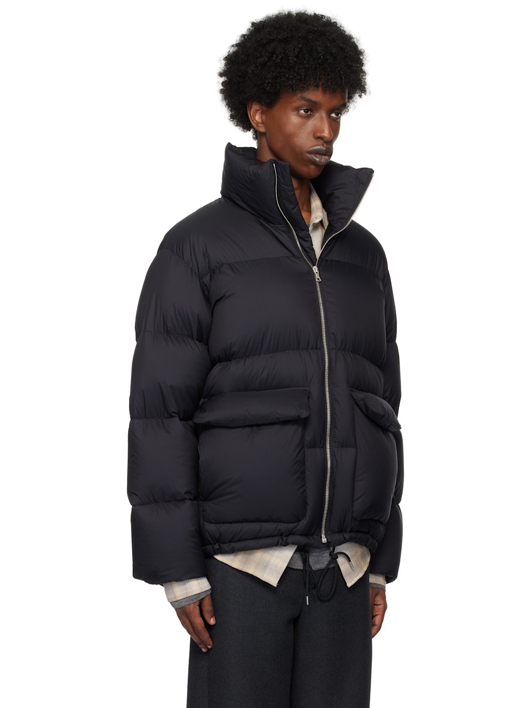 Black Super Light Nylon Ripstop Down Jacket - 2