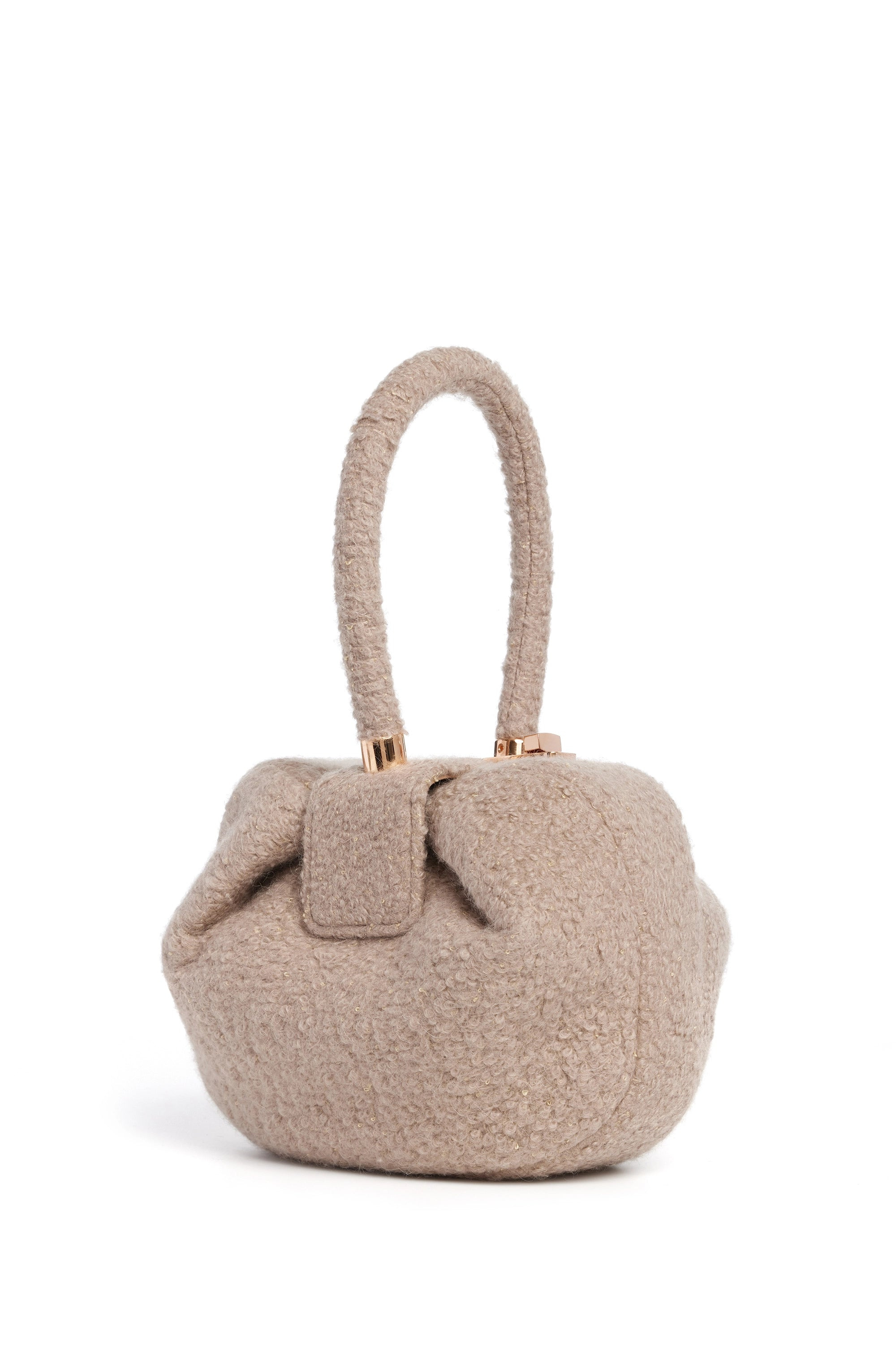 Nina Bag in Camel Cashmere Boucle 1