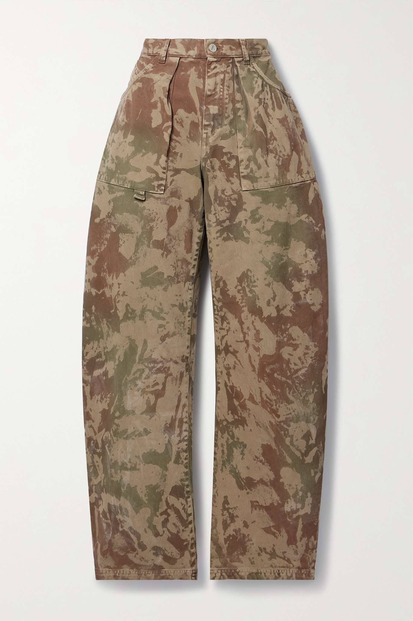 Effie camouflage-print cotton-twill wide-leg pants - 1