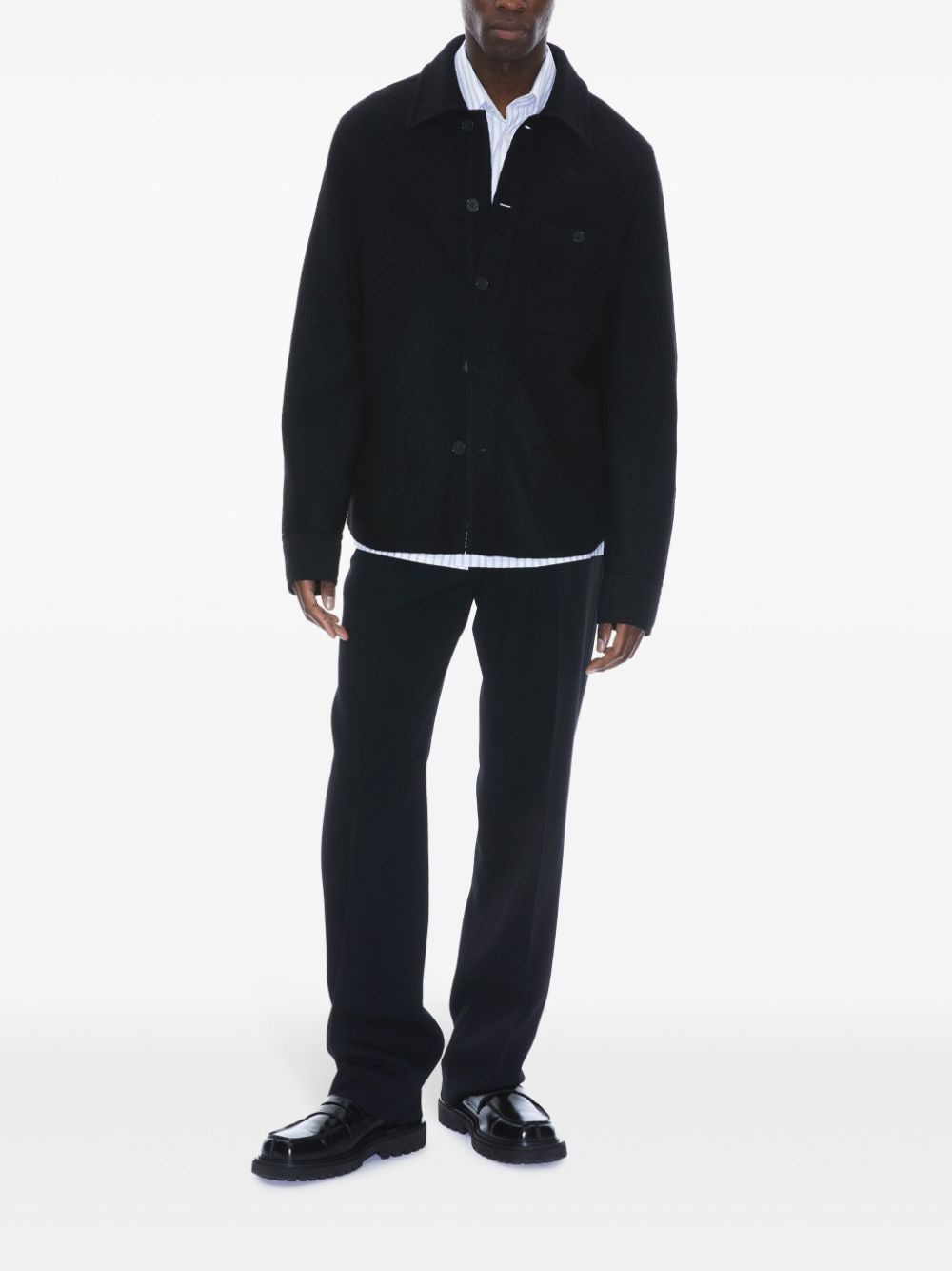boiled-wool shirt jacket - 2