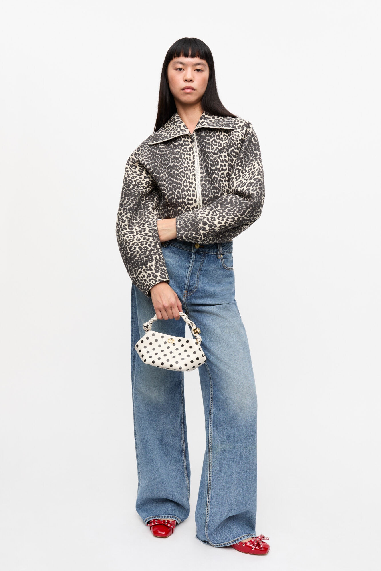 LEOPARD CURVE SLEEVE SHORT JACKET - 3