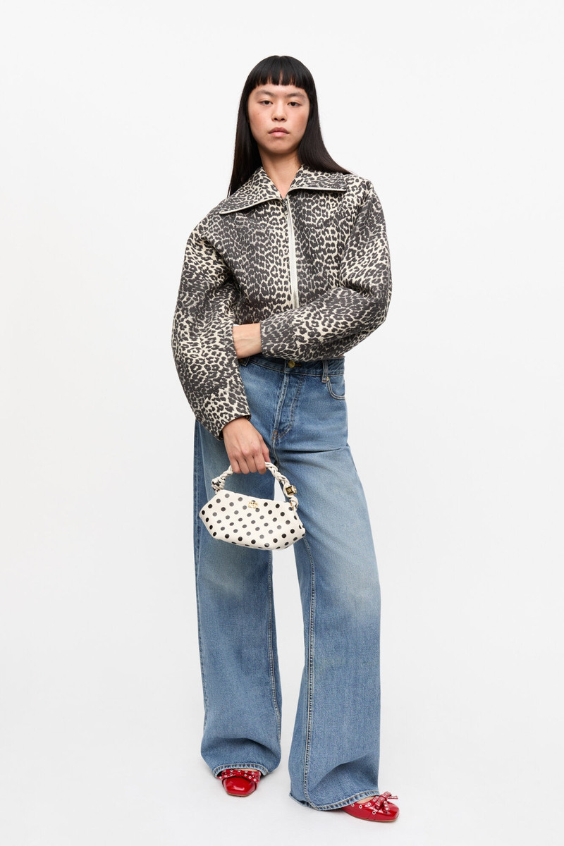 LEOPARD CURVE SLEEVE SHORT JACKET 3