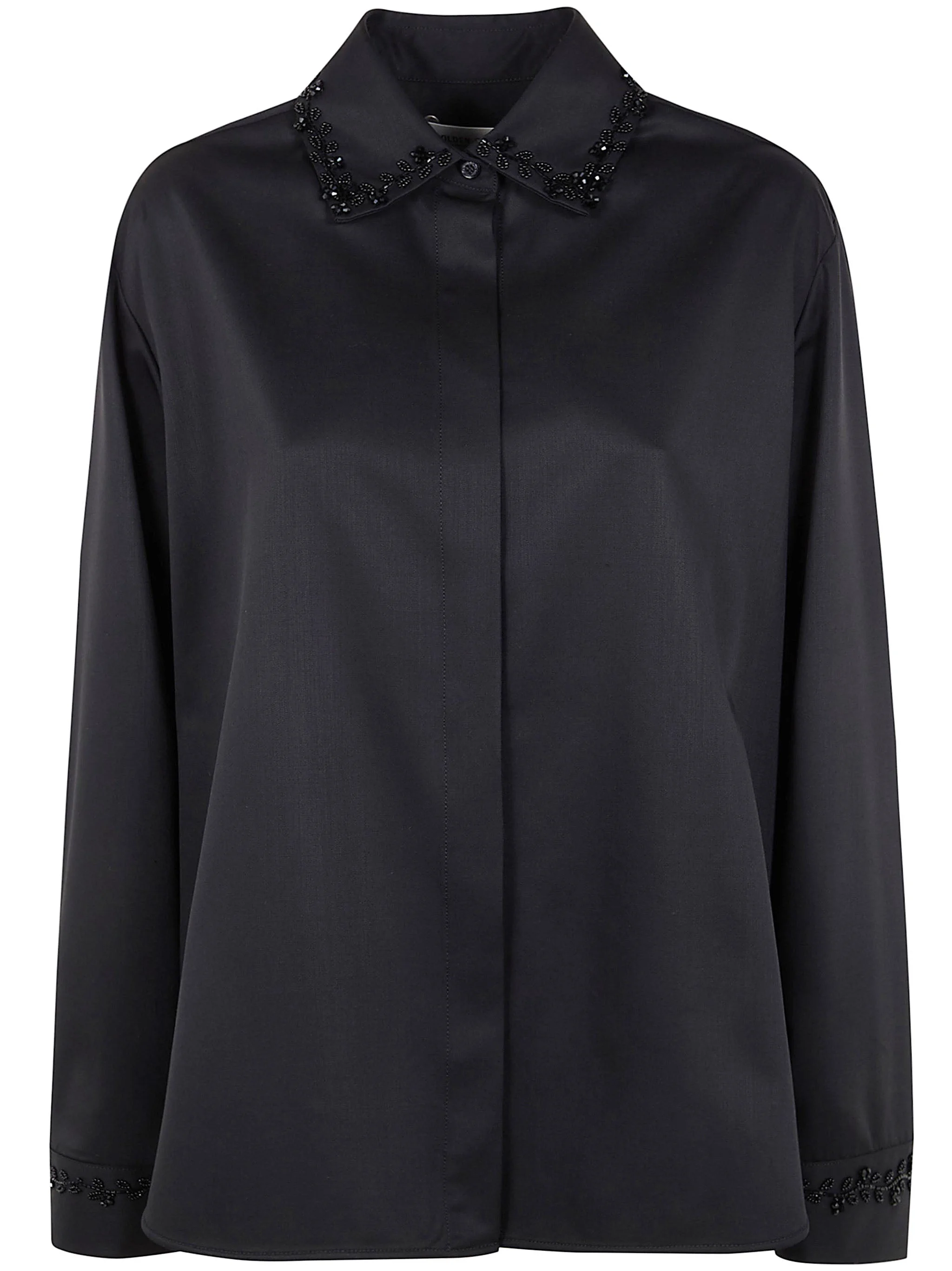 Golden Goose Women "Journey W`S" Pajama Shirt With Patch Pockets And Designed Edges Palma W Embroide - 1