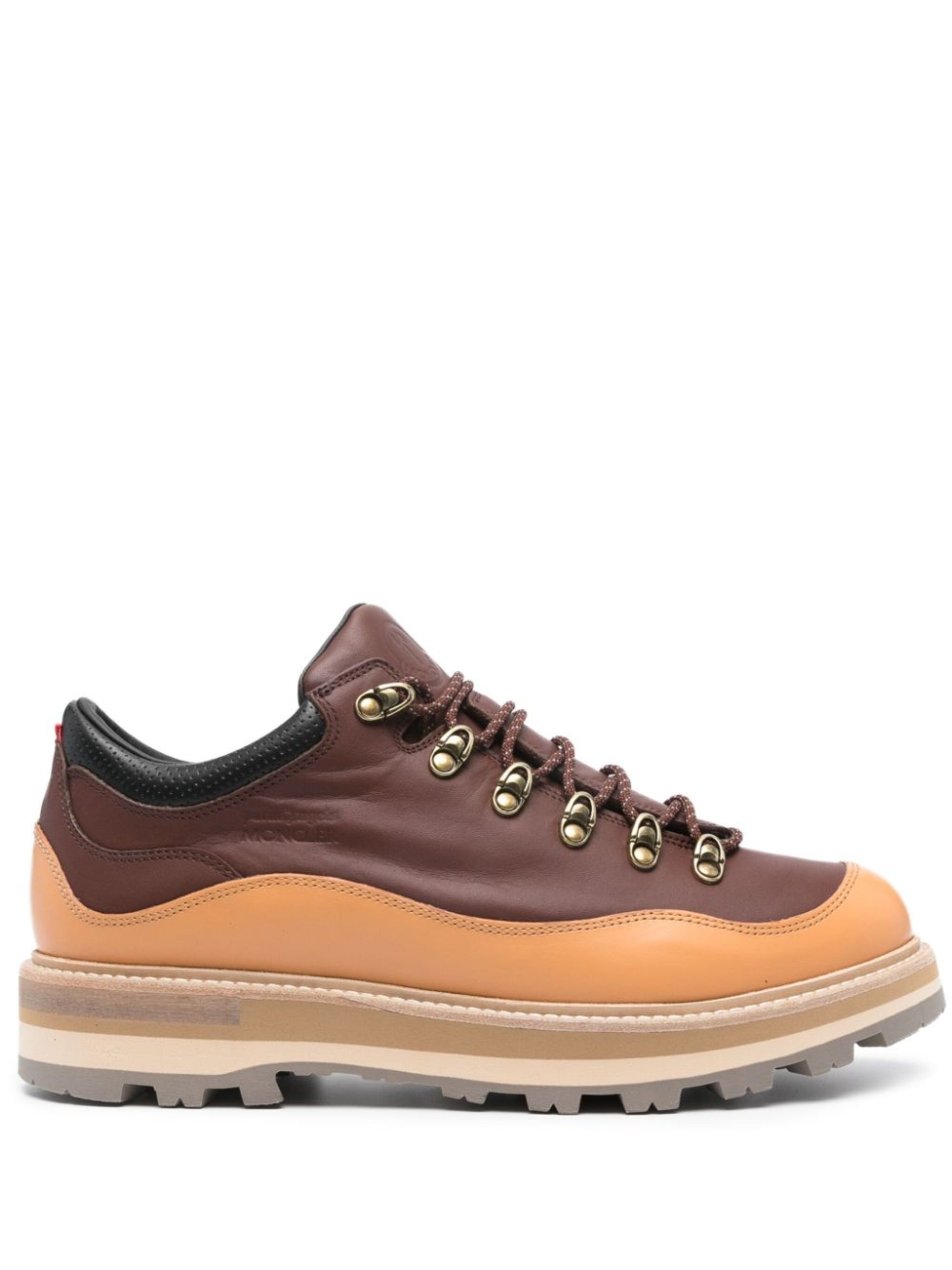 panelled leather sneakers - 1